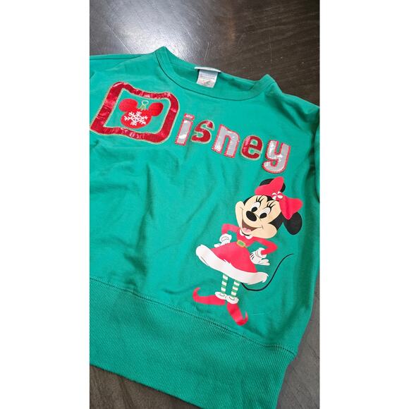 Walt Disney World‎ Minnie Mouse Holiday Pullover Top for Girls size youth Large - Picture 2 of 4